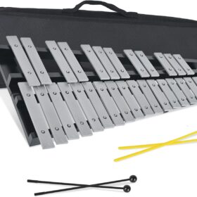30-Note Professional Glockenspiel Xylophone Kit – Portable Percussion Instrument with Carrying Bag, Tuned Aluminum Bars, and Mallets – Ideal for Beginners, School Bands, and Music Education