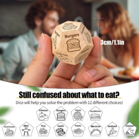 Gourmet Food Decision Dice – The Perfect “What’s for Dinner?” Game for Couples – Funny Valentine’s Day, Anniversary & Wedding Gift for Him & Her