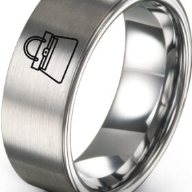 Tungsten Carbide Wedding Bands - 8mm Comfort Fit Rings for Men & Women - Brushed, Polished & Rose Gold Plated - Flat & Bevel Edge Designs