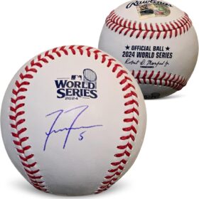 Freddie Freeman Autographed 2024 World Series Baseball with UV Display Case & MLB Hologram COA
