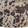 Cow Print Round Storage Basket - Large 20" Faux Cowhide Laundry Hamper - Decorative Organizer Bin for Bedroom, Nursery, Living Room & Bathroom