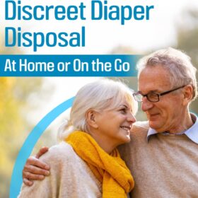 IMPRESA Adult Diaper Disposal Bags – Extra Thick, Leak & Odor Proof – 75 Count Large Scented Waste Bags for Incontinence, Ostomy & Home Care