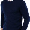 COOFANDY Men's Slim Fit Crew Neck Sweater - Lightweight Cable Knit Pullover for Casual and Formal Wear
