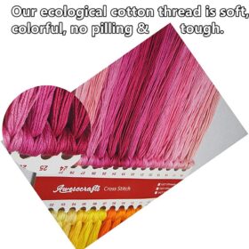 Awesocrafts Owl Scarf Cross Stitch Kit – Counted Needlework Embroidery Set for Winter & Christmas Home Decor