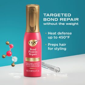 OGX Bond Protein Repair 450°F Heat Protectant Spray - 6.5 fl oz Weightless Thermal Protection Mist for All Hair Types, Reduces Breakage & Strengthens
