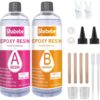 32OZ Crystal Clear Epoxy Resin Kit - 1:1 Ratio Non-Toxic Casting Resin for DIY Art, Jewelry Making, River Tables & Coating