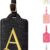 Personalized Embroidered Leather Luggage Tags for Suitcases – Monogrammed Initial Travel Bag Accessories with Privacy Cover (Black-A)