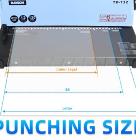 Rayson TD-132 Heavy Duty 3:1 Pitch Wire Binding Machine - 32-Hole Manual Coil & Wire Punch for Letter Size Documents