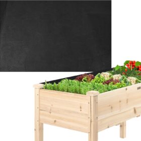 Qivine Extra Large Raised Garden Bed Liner - 5x9 Ft Heavy Duty Non-Woven Fabric Planter Box Liner - Breathable, Drainage & Reusable Grow Bag for Vegetable, Flower & Outdoor Gardening