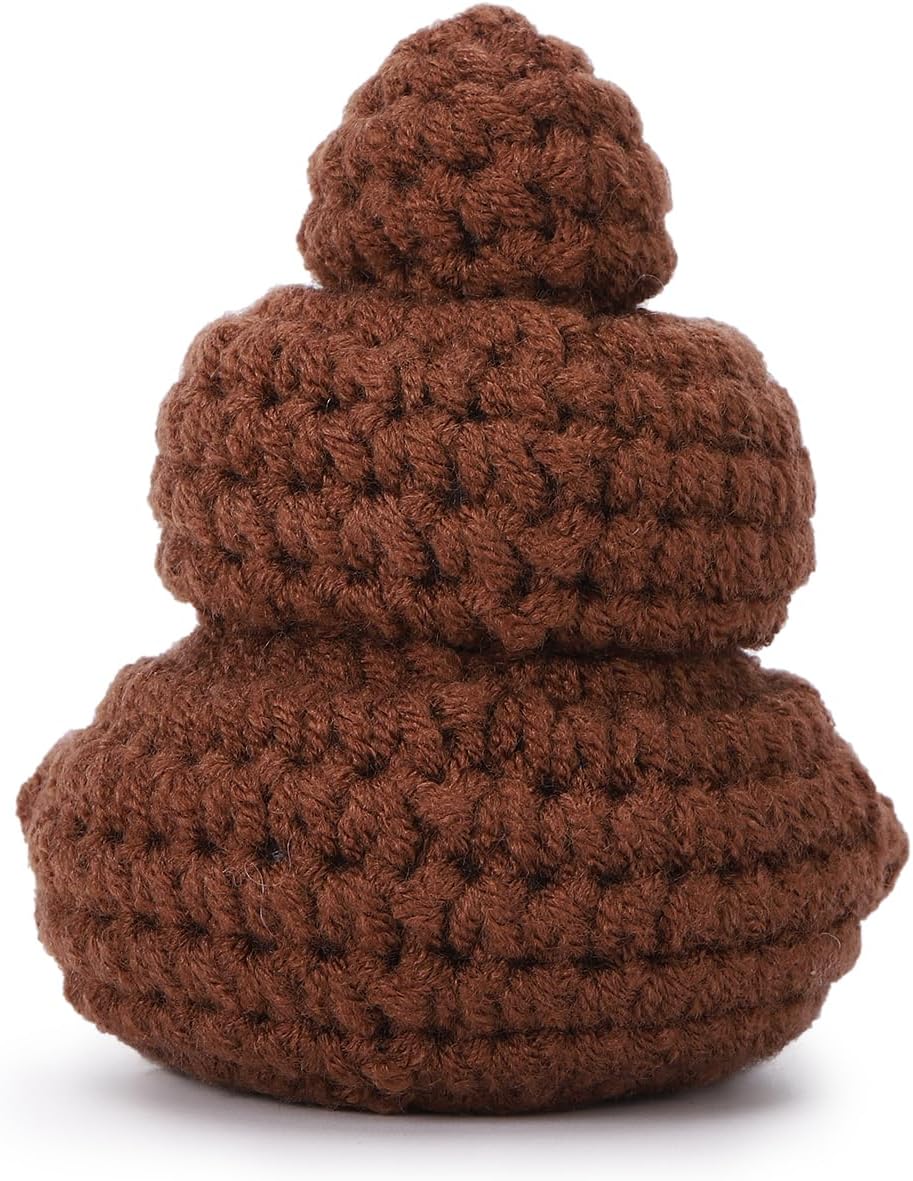 Inspirational Positive Doll & Gag Gift – Funny Knitted Office Decor for Desk, Stocking Stuffers for Women, Men, Coworkers & Best Friends