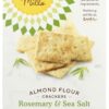 Simple Mills Almond Flour Crackers, Rosemary & Sea Salt - Gluten Free, Vegan, Grain Free, 4.25 oz Box