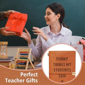 Funny Things My Students Said Leather Notebook – Refillable Teacher Journal & Appreciation Gift