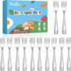 DRKIO 12-Piece Stainless Steel Toddler Forks Set – Safe, Ergonomic & Dishwasher Safe Kids Silverware