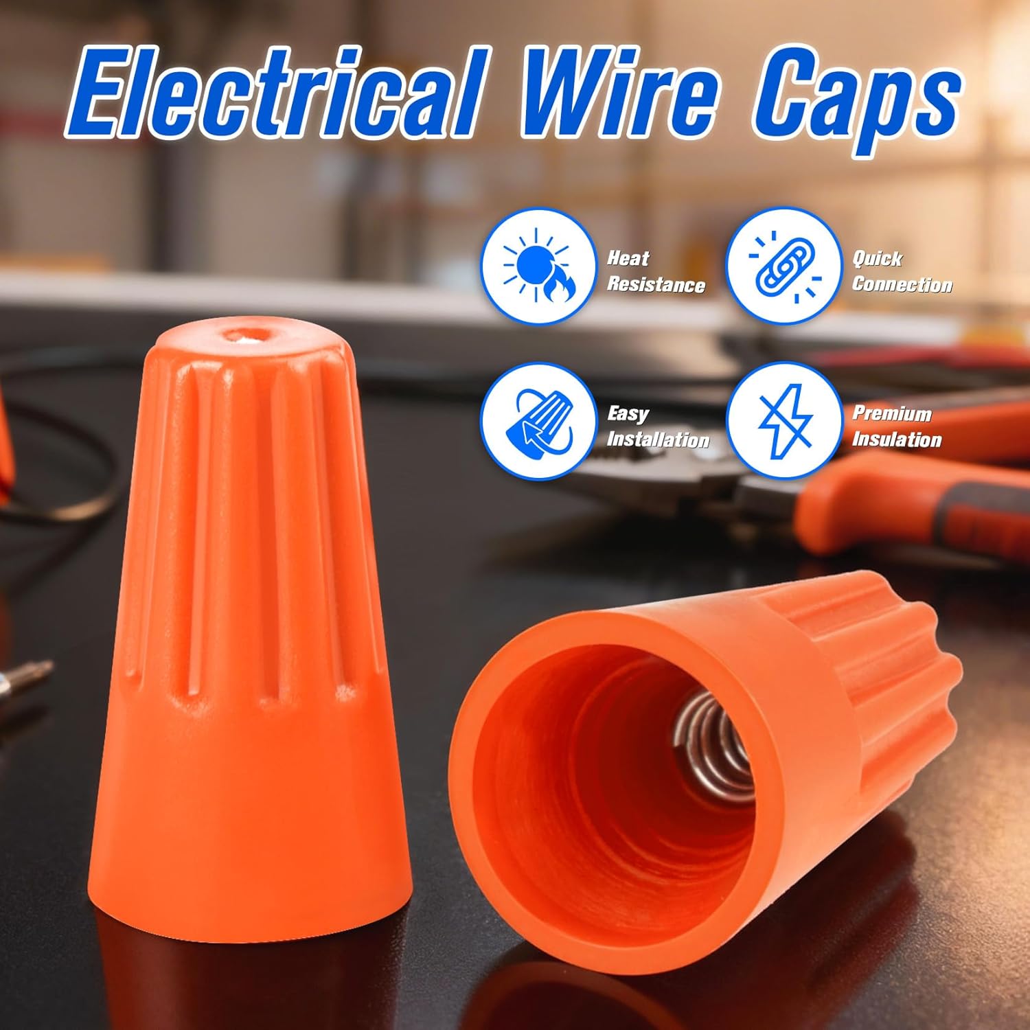 350-Piece Electrical Wire Connector Kit – Assorted Nylon Twist Wire Nuts for Wiring, Automotive & DIY Projects