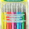 Clover Amour Crochet Hook Set (10 Sizes) - Colorful Ergonomic Handles with Soft Grip for Pain-Free Crocheting