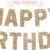 Gold Glitter Happy Birthday Banner - Pre-Assembled 'No DIY' Party Garland for Men & Women - 8 Foot Strand with 7 Inch Letters