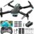 1080P HD Camera Drone with FPV, Foldable RC Quadcopter for Kids & Beginners - 2 Batteries, Carrying Case, Auto Hover, Trajectory Flight & Gravity Control - Easy Fly Mini Drone Gift (Black)