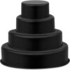 P&P CHEF Non-Stick Round Cake Pan Set of 4 - Stainless Steel Core Baking Tins, 4-Piece Tiered Layer Cake Pan Set (4, 6, 8, 9.5 Inch) for Birthday, Wedding, & Smash Cakes