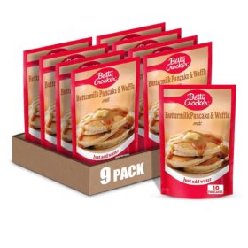 Betty Crocker Buttermilk Pancake & Waffle Mix - 6.75 oz Boxes (Pack of 9) - Easy Fluffy Breakfast