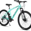 AVASTA AV300 Mountain Bike - 26/27.5 Inch Aluminum Frame, 21-Speed Drivetrain, Dual Disc Brakes, All-Terrain Adult Bicycle with Quick-Release Tires