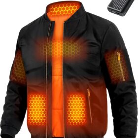 Wulcea Men's Graphene Heated Jacket with 12V 18400mAh Fast Charge Power Bank - Ultra-Warm Softshell for Outdoor Recreation