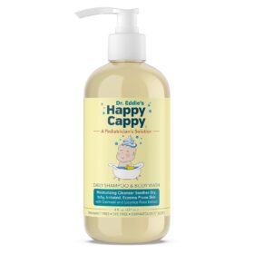 Happy Cappy Daily Shampoo & Body Wash for Eczema-Prone Skin - 8 fl oz - Fragrance-Free, Hypoallergenic, Dermatologist Tested Baby Wash with Oatmeal & Aloe Vera
