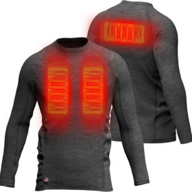 Fieldsheer Men's Primer Bluetooth Heated Base Layer Shirt - App-Controlled Thermal Underwear with Moisture-Wicking Stretch Fabric