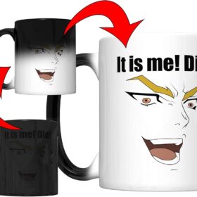 CJ Artisans Magic Color Changing Coffee Mug – 'It Was Me, DIO!' – Unique JoJo's Bizarre Adventure Heat Reveal Novelty Drinkware for Anime Fans