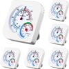 Kathfly 6-Pack Analog Hygrometer and Thermometer – Compact Indoor Humidity & Temperature Gauge Monitor for Home, Greenhouse, and Office