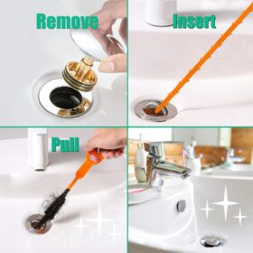 Drain Snake Hair Clog Remover (3-Pack) - 20 Inch Flexible Sink & Shower Cleaning Tool for Bathrooms and Kitchens