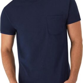 Hanes Men's Ultimate 6-Pack Cotton Pocket T-Shirts - Moisture-Wicking, Tagless, Stay-Tucked Undershirts