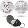 Pocket Hug Token Gift - Long Distance Relationship Keepsake Keychain with Inspirational Quote