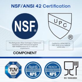 ICEPURE 4-Pack 1 Micron Carbon Block Water Filters - 2.5" x 10" Whole House CTO Sediment Cartridge (NSF/ANSI 42 Certified, Compatible with DuPont, Whirlpool, GE)