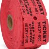 L LIKED 2000-Count Double Roll Raffle Tickets – 1000 Pairs of 2"x2" Red Perforated Event, Carnival, and Prize Drawing Tickets with Consecutive Numbering
