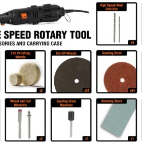 WEN 23101 Variable Speed Rotary Tool Kit with 100-Piece Accessory Set and Carrying Case