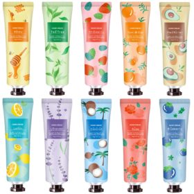 10 Pack Hand Cream Set for Women – Premium Mini Moisturizing Lotions for Dry Cracked Hands – Best Birthday, Teacher Appreciation, & Valentines Day Gifts