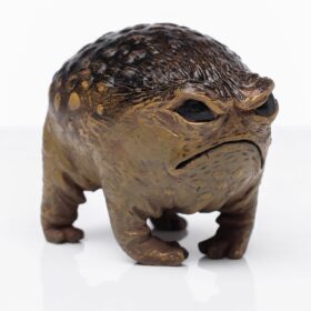 Grumpy Toad Garden Statue - Hand-Painted Resin Angry Frog Figurine for Indoor, Outdoor & Patio Décor
