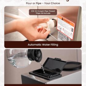 SYBO Commercial Coffee Maker - 12 Cup Pour Over Drip Brewer with 3 Warmers, Stainless Steel