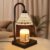 Dimmable Candle Warmer Lamp with Timer – Adjustable Height Wax Melter for Large Jar Candles, Safe Home Fragrance Solution & Decor Gift (Black)