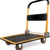 MaxWorks 80876 Heavy-Duty Foldable Platform Truck – 330 lb Capacity Utility Push Cart with Padded Handle & Non-Slip Surface