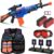 Bigpower Electric Sniper Rifle Toy Set with Tactical Vest & Scope – 4-in-1 Modular Foam Dart Blaster Kit with Removable Magazines, Glasses & Targets for Boys 8-12