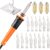 Honoson Electric Hot Knife Cutter – 19-Piece Foam Cutting Kit with 14 Blades, Metal Stand, and Cooling Handle for DIY Crafts, Stencils, and Sculpting (Orange)