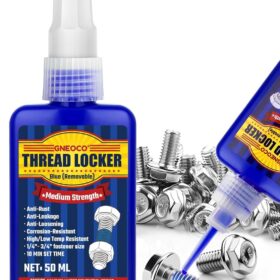 50ml Medium Strength Blue Threadlocker – Removable Anaerobic Thread Locking Glue for Bolts, Nuts & Fasteners – Vibration, Heat & Corrosion Resistant Automotive Sealant