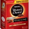NESCAFÉ TASTER'S CHOICE House Blend Instant Coffee, Single Serve Sticks, 18 Count
