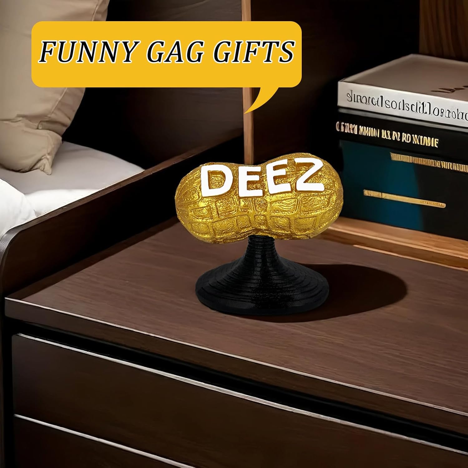 Funny Desk Statue – Hilarious 'Deez' Meme Gift, White Elephant & Gag Gift for Friends, Coworkers, and Office Decor