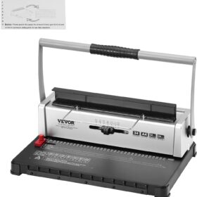 VEVOR Coil Binding Machine – 34-Hole Manual Book Binder, 120-Sheet Capacity, Adjustable Margin Punch for Letter, A4, and A5 Paper
