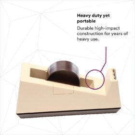 Scotch Heavy Duty Shipping Tape Dispenser C25 – Portable Desktop Dispenser for Packing, Office, and Industrial Use