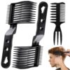 Blend Friend Fade Comb Set – Professional Barber Hair Combs for Men, Self-Cut Fading & Blending Tools with Ergonomic Grip (3-Piece Black Kit)
