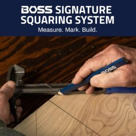 Boss Hammer 14 oz Blue Collar Steel Framing Hammer - Patented Squaring System & Mag-Start - Made in USA