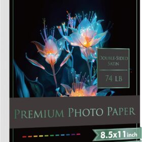 A-SUB 8.5 x 11 Double Sided Satin Photo Paper (20 Sheets) - 280 GSM Heavyweight Inkjet Paper for Professional Printing